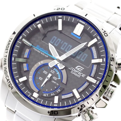 カシオ CASIO 腕時計 メンズ ECB-800D-1A エディフィス EDIFICE クォーツ グレー シルバー