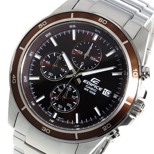 カシオ エディフィス クロノ クオーツ メンズ 腕時計 EFR-526D-5AV ブラウン