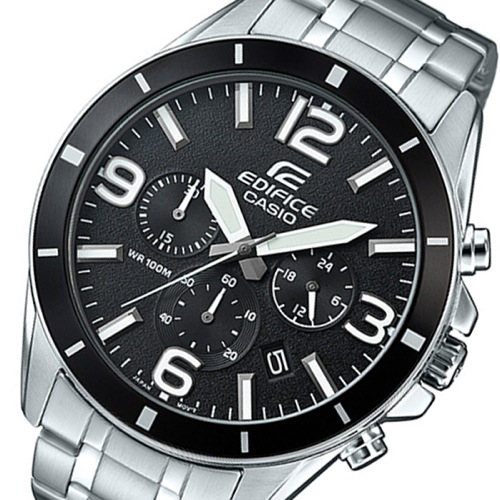カシオ エディフィス クロノ クオーツ メンズ 腕時計 EFR-553D-1B ブラック