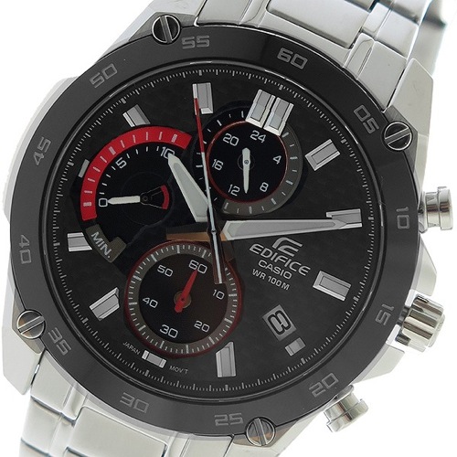 カシオ エディフィス クロノ クオーツ メンズ 腕時計 EFR-557CDB-1AV ブラック