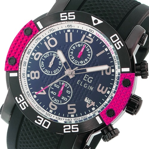 エルジン ELGIN クオーツ クロノ メンズ 腕時計 EG-001-P ピンク