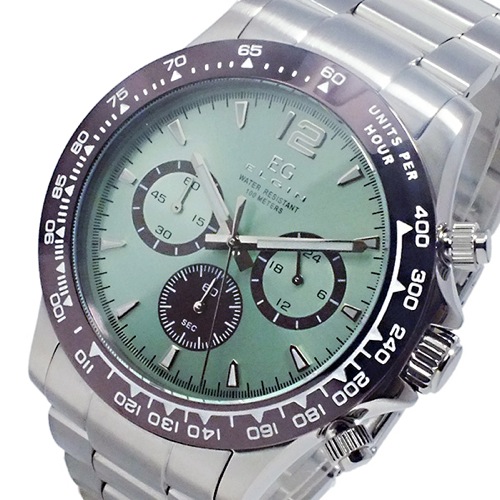 エルジン ELGIN クオーツ クロノ メンズ 腕時計 EG-002-GR グリーン