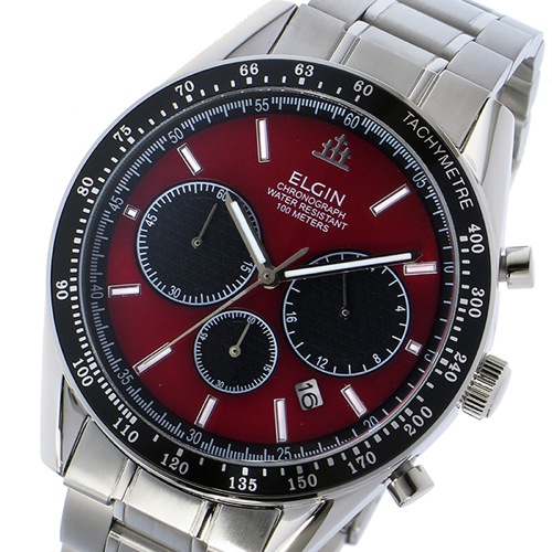 腕時計、アクセサリー メンズ腕時計 売切り特価 エルジン 腕時計 FK1401S-B メンズ シルバー | www 