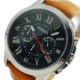 フォッシル FOSSIL グラント クオーツ メンズ クロノ 腕時計 FS4918 ブラック