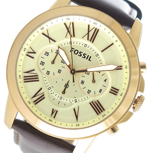 フォッシル クオーツ メンズ 腕時計 FS4991 アイボリー