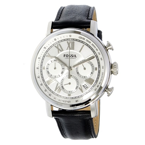 フォッシル ブキャナン BUCHANAN クロノ クオーツ メンズ 腕時計 FS5102 ホワイトシルバー