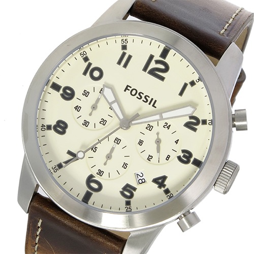 フォッシル FOSSIL クロノ クオーツ メンズ 腕時計 FS5146 アイボリー