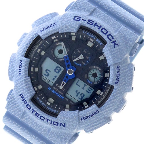カシオ Gショッククオーツ メンズ 腕時計 GA-100DE-2A ネイビー