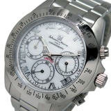 サルバトーレ マーラ クオーツ メンズ クロノ 腕時計 GD-SM2020-SWS ホワイト