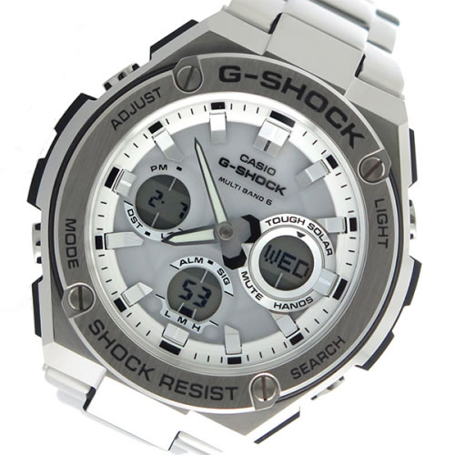 カシオ Gショック Gスチール クオーツ メンズ 腕時計 GST-W110D-7A ホワイト
