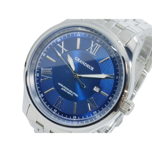 グランドール GRANDEUR クオーツ メンズ 腕時計 GSX050W3 ブルー