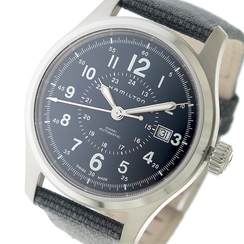 ハミルトン カーキ フィールド 自動巻き メンズ 腕時計 H70305943 ネイビー