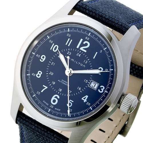 ハミルトン カーキ フィールド 自動巻き メンズ 腕時計 H70605943 ネイビー