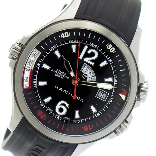 ハミルトン カーキ KHAKI 自動巻き メンズ 腕時計 H77555335 ブラック