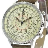 ゾンネ パイロットクロノグラフタイプ クオーツ メンズ 腕時計 HI004IV-BR アイボリー/ブラウン