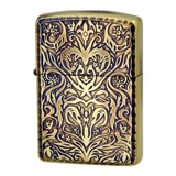 ジッポ ZIPPO アンティークフローラル ブラス オイルライター 4937928112095