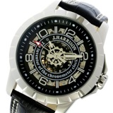 ジョンハリソン 自動巻き メンズ 腕時計 JH-038SB ブラック/シルバー
