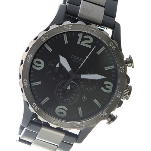 フォッシル クロノ クオーツ メンズ 腕時計 JR1527 ブラック