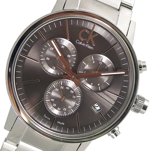 【送料無料】カルバンクライン CALVIN KLEIN クロノグラフ クオーツ メンズ 腕時計 K7627161 グレー - メンズブランド