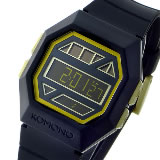 コモノ Power Grid Black Gold ソーラー デジタル メンズ 腕時計 KOM-W2051 ブラック・金縁