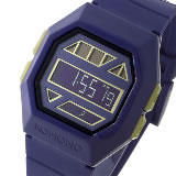 コモノ Power Grid Purple Gold ソーラー デジタル メンズ 腕時計 KOM-W2052 パープル・黒縁