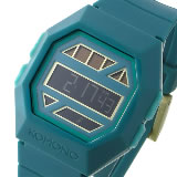コモノ Power Grid After Eight Green ソーラー デジタル 腕時計 KOM-W2054 エメラルドグリーン