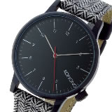 コモノ Winston-Herringbone クオーツ メンズ 腕時計 KOM-W2100 ブラック