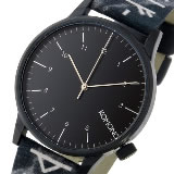 コモノ Winston Rune-Black クオーツ メンズ 腕時計 KOM-W2160 ブラック