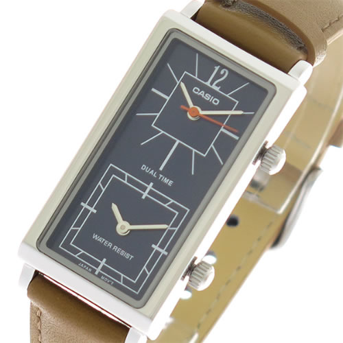  【希少逆輸入モデル】 カシオ クオーツ ユニセックス 腕時計 LTP-E151L-2B ネイビー/ブラウン