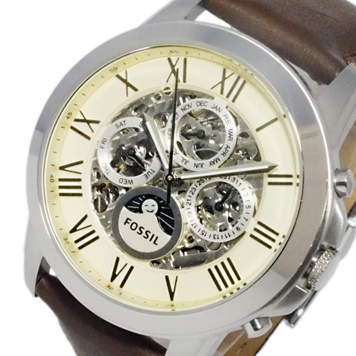 フォッシル グラント GRANT 自動巻き メンズ 腕時計 ME3027 アイボリー