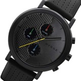 ピーオーエス POS ヒュッゲ レザー メンズ 腕時計 MSL2204BCBK ブラック