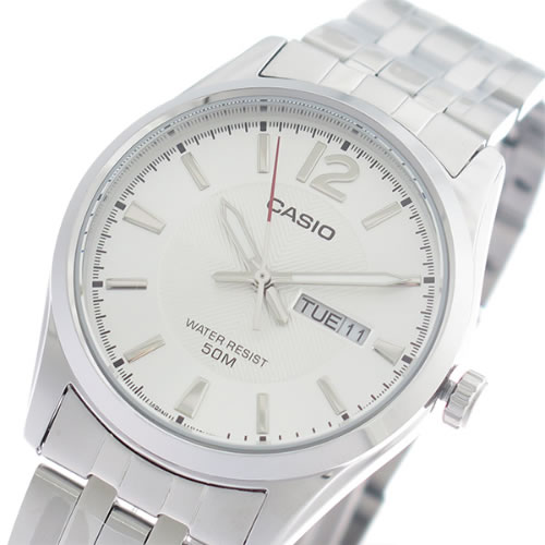 【希少逆輸入モデル】 カシオ クオーツ メンズ 腕時計 MTP-1335D-7A ホワイトシルバー/シルバー