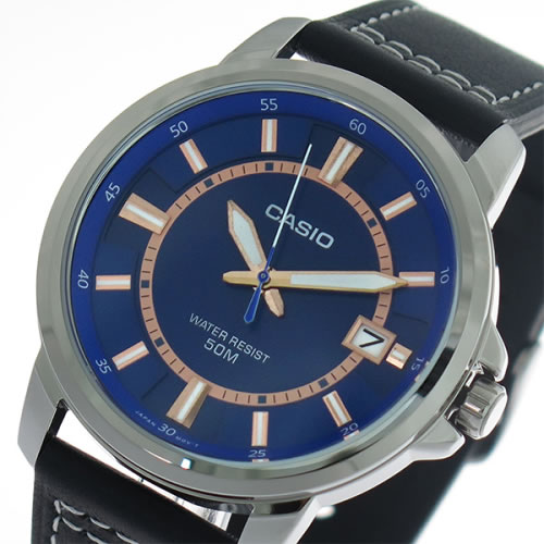 【希少逆輸入モデル】 カシオ クオーツ メンズ 腕時計 MTP-E130L-2A1 ブルー/ブラック