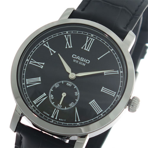 【希少逆輸入モデル】 カシオ クオーツ メンズ 腕時計 MTP-E150L-1B ブラック/ブラック