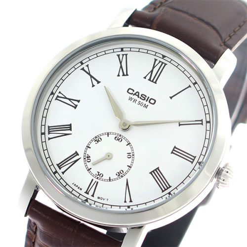 【希少逆輸入モデル】 カシオ クオーツ メンズ 腕時計 MTP-E150L-7B ホワイト/ブラウン