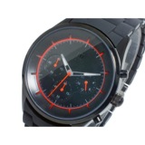 ヌーティッド CRATER クオーツ メンズ クロノ 腕時計 N-1404P-B BK/OR