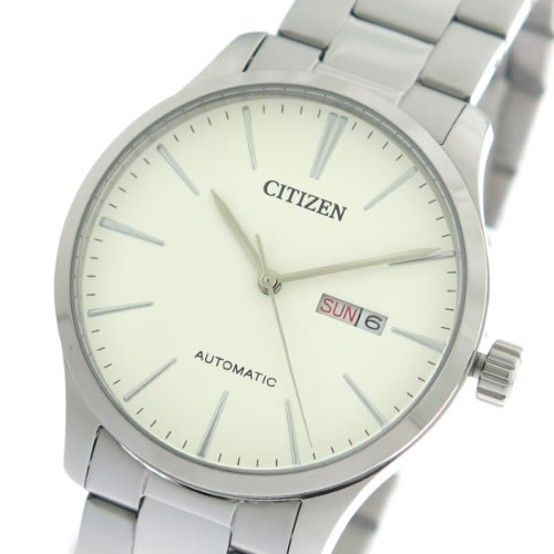 シチズン 自動巻き メンズ 腕時計 NH8350-83A ホワイト/シルバー