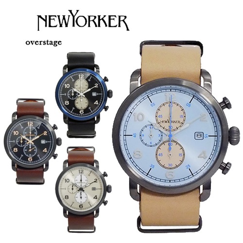 ニューヨーカー オーバーステージ クロノ メンズ クオーツ 腕時計 NY00705N