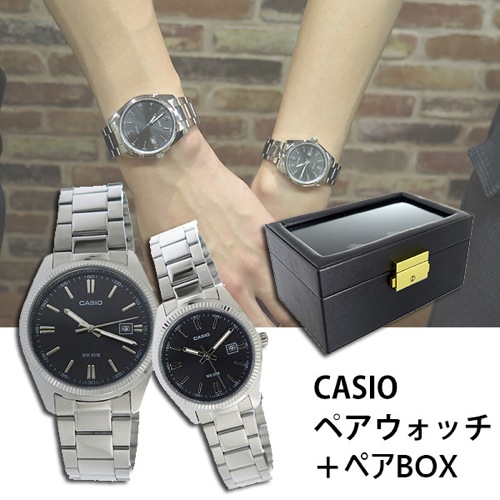 【ペアウォッチ】 カシオ CASIO チープカシオ ユニセックス 腕時計 MTP-1302D-1A1 LTP-1302D-1A1 ペアボックス付