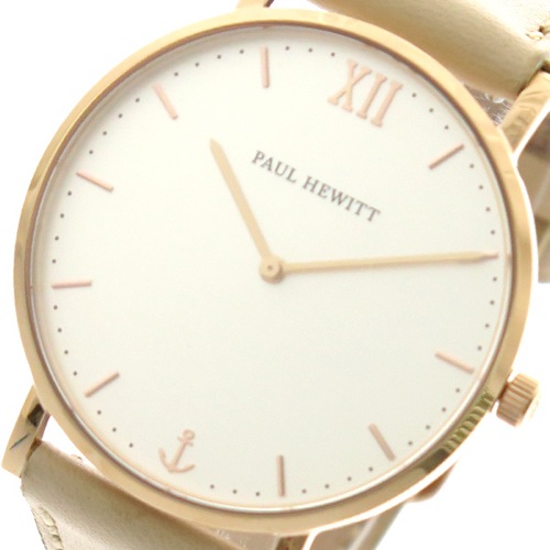 ポールヒューイット PAUL HEWITT 腕時計 メンズ レディース PH-SA-R-ST-W-22S 9833505 セラーライン Sailor Line クォーツ オフホワイト ベージュ