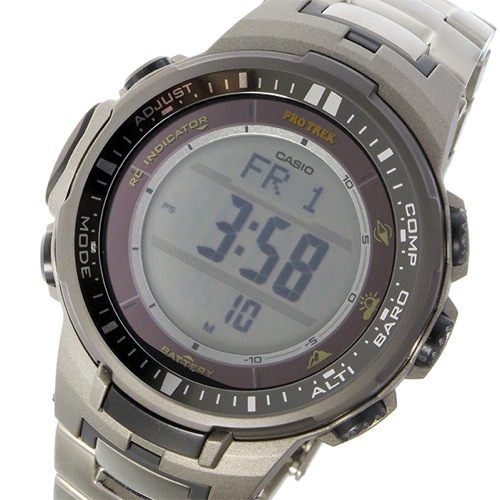 カシオ プロトレック ソーラー クオーツ メンズ 腕時計 PRW-3000T-7 シルバー
