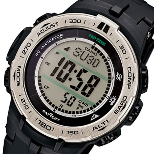 カシオ プロトレック 電波 ソーラー 腕時計 PRW-3100-1JF ブラック 国内正規