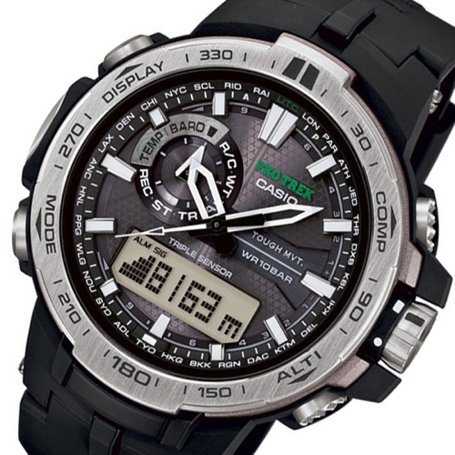 カシオ プロトレック 電波 タフソーラー メンズ 腕時計 PRW-6000-1 ブラック