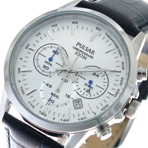 セイコー パルサー 腕時計 メンズ PT3917X1 クォーツ ホワイト ブラック