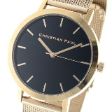 クリスチャンポール CHRISTIAN PAUL 腕時計 メンズ レディース クォーツ RBR4319 ロウ RAW ブラック ローズゴールド