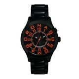 ロマゴデザイン アトラクションシリーズ クオーツ メンズ 腕時計 RM015-0162SS-LUOR ブラック/オレンジ