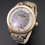 ロマゴデザイン ヴァイブランシーシリーズ クオーツ メンズ 腕時計 RM047-0314ST-RG ナチュラル/パイソン