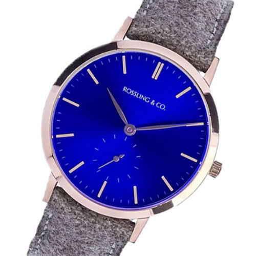 ロスリング MODERN 36MM Aberdeen クオーツ ユニセックス 腕時計 RO-003-006 ライトブラウン/ブルー