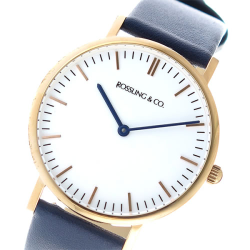 ロスリング CLASSIC 36MM Navy クオーツ ユニセックス 腕時計 RO-005-011 ネイビー/ホワイト