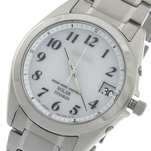 セイコー ソーラー クオーツ ユニセックス 腕時計 SBTM223 ホワイト/シルバー
